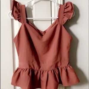 ruffled tank top
